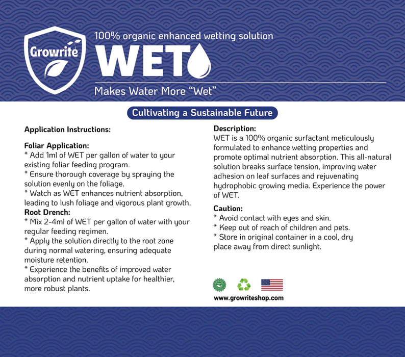 WET- Enhanced wetting solution